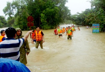 A flooded road in Phu Quoc Island